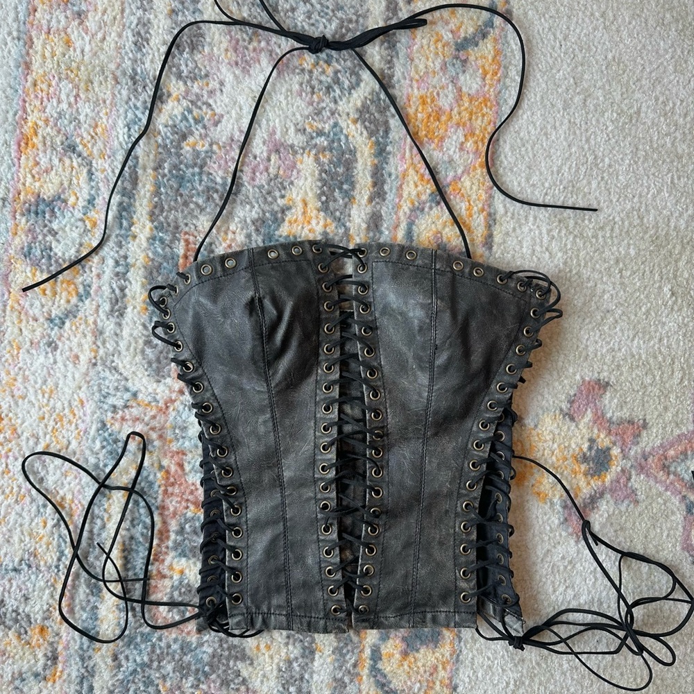Jaded London leather corset top